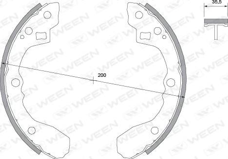 Ween 152-2034 - Kit ganasce freno autozon.pro