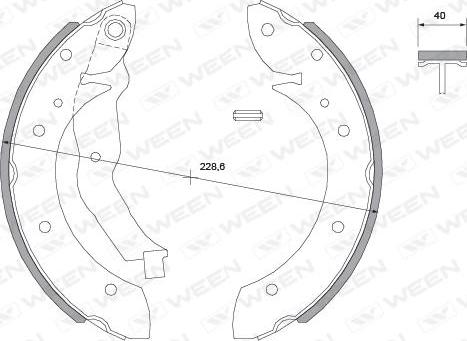 Ween 152-2035 - Kit ganasce freno autozon.pro