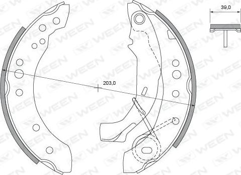 Ween 152-2038 - Kit ganasce freno autozon.pro