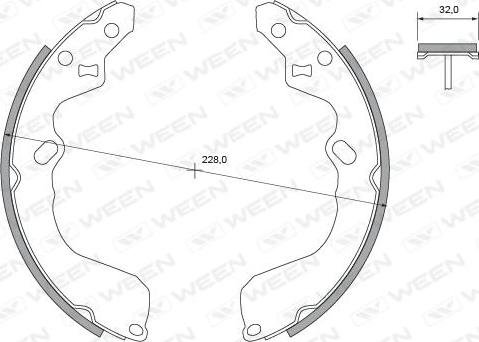 Ween 152-2033 - Kit ganasce freno autozon.pro