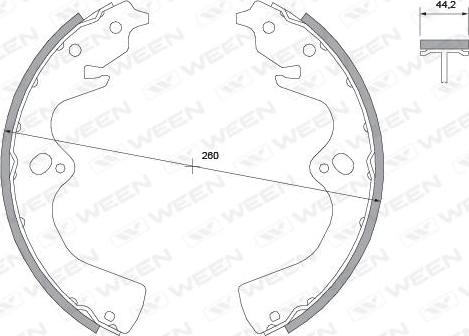 Ween 152-2032 - Kit ganasce freno autozon.pro