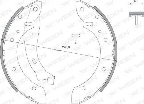 Ween 152-2037 - Kit ganasce freno autozon.pro