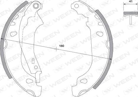 Ween 152-2020 - Kit ganasce freno autozon.pro