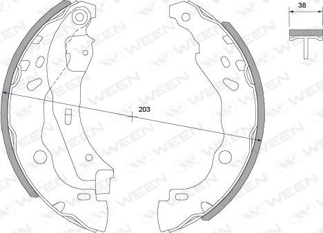 Ween 152-2021 - Kit ganasce freno autozon.pro