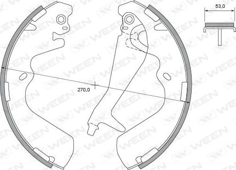 Ween 152-2028 - Kit ganasce freno autozon.pro