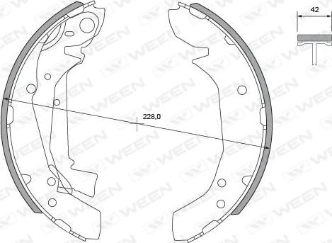 Ween 152-2022 - Kit ganasce freno autozon.pro