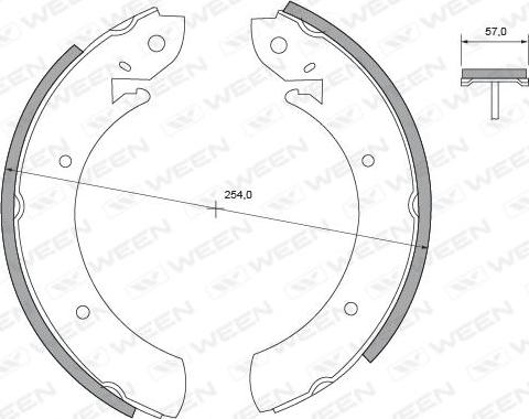 Ween 152-2027 - Kit ganasce freno autozon.pro