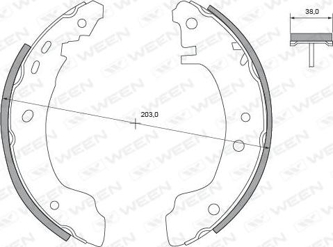 Ween 152-2144 - Kit ganasce freno autozon.pro