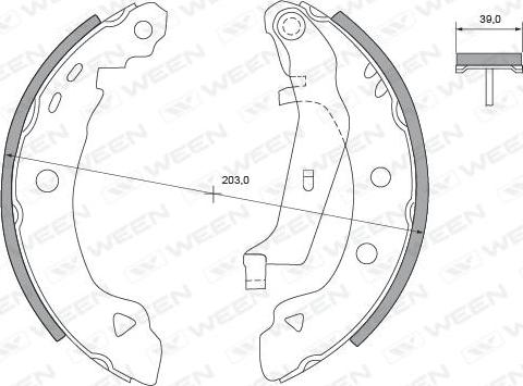 Ween 152-2145 - Kit ganasce freno autozon.pro