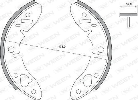 Ween 152-2166 - Kit ganasce freno autozon.pro