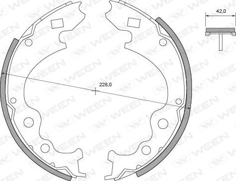 Ween 152-2100 - Kit ganasce freno autozon.pro