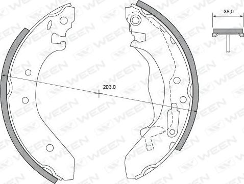 Ween 152-2102 - Kit ganasce freno autozon.pro