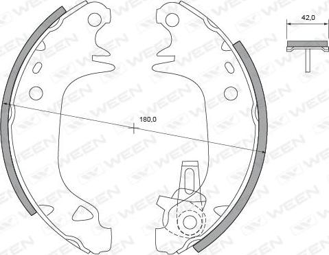 Ween 152-2107 - Kit ganasce freno autozon.pro