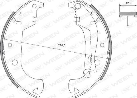 Ween 152-2116 - Kit ganasce freno autozon.pro