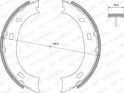 Ween 152-2112 - Kit ganasce, Freno stazionamento autozon.pro