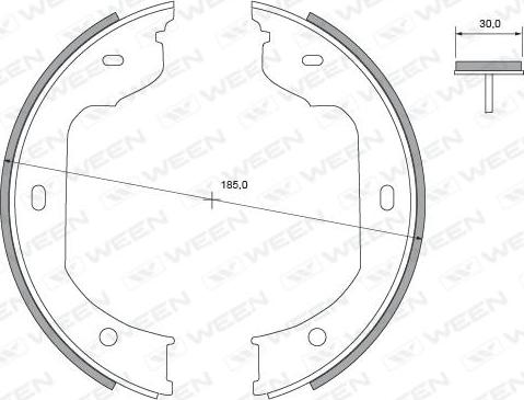 Ween 152-2134 - Kit ganasce, Freno stazionamento autozon.pro