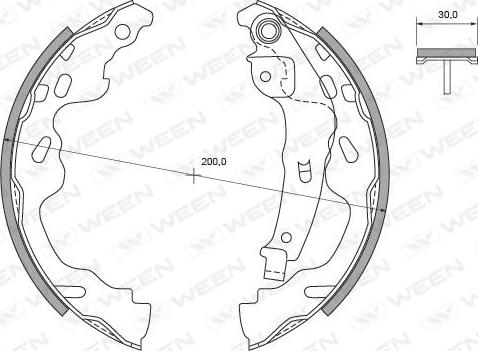 Ween 152-2136 - Kit ganasce freno autozon.pro