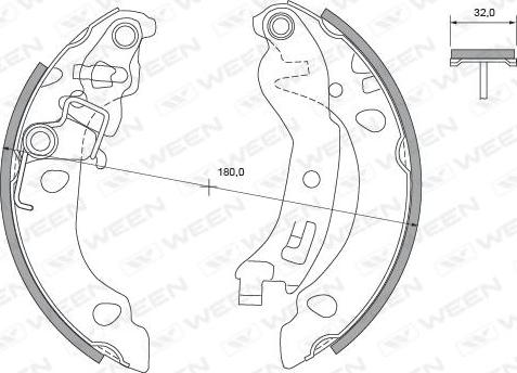 Ween 152-2130 - Kit ganasce freno autozon.pro