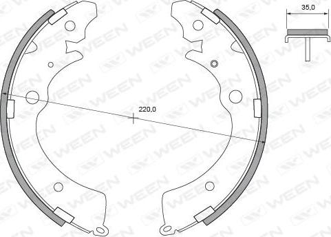 Ween 152-2138 - Kit ganasce freno autozon.pro