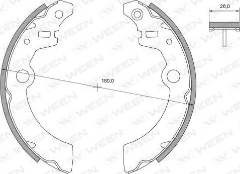 Ween 152-2132 - Kit ganasce freno autozon.pro