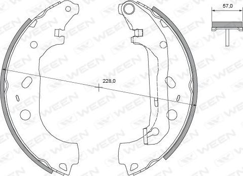 Ween 152-2128 - Kit ganasce freno autozon.pro