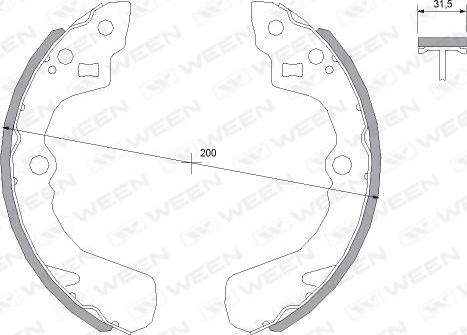 Ween 152-2123 - Kit ganasce freno autozon.pro