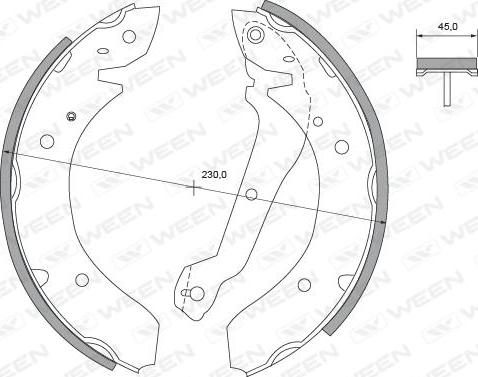 Ween 152-2177 - Kit ganasce freno autozon.pro