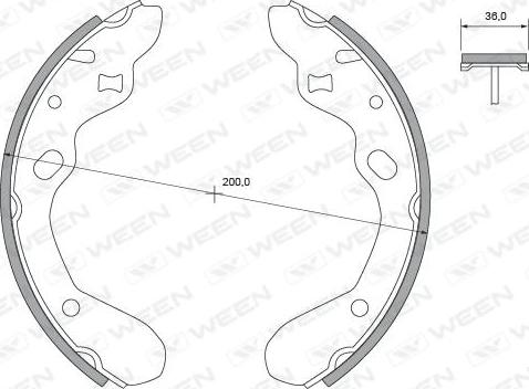 Ween 152-2390 - Kit ganasce freno autozon.pro