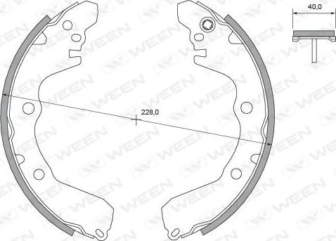 Ween 152-2392 - Kit ganasce freno autozon.pro