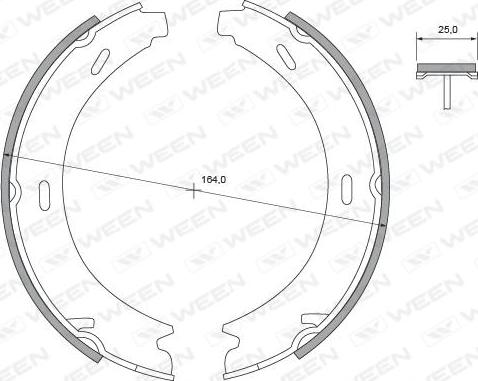 Ween 152-2397 - Kit ganasce, Freno stazionamento autozon.pro