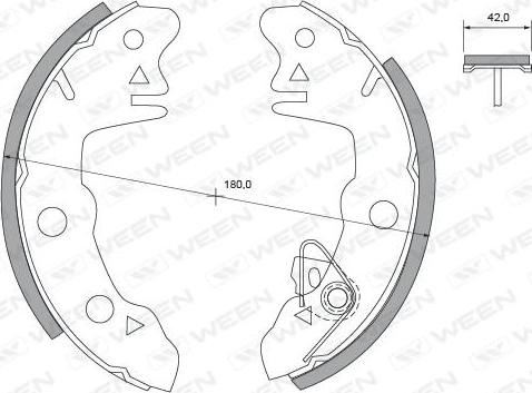 Ween 152-2340 - Kit ganasce freno autozon.pro