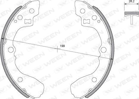 Ween 152-2348 - Kit ganasce freno autozon.pro