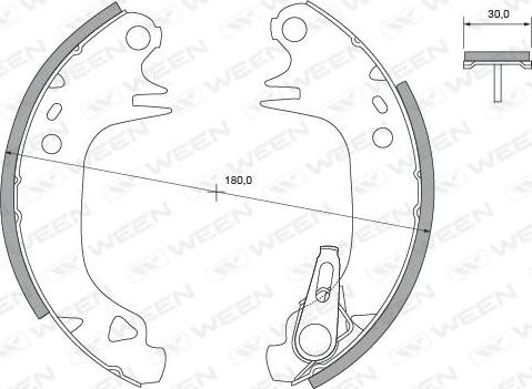 Ween 152-2343 - Kit ganasce freno autozon.pro