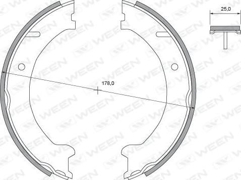 Ween 152-2350 - Kit ganasce, Freno stazionamento autozon.pro