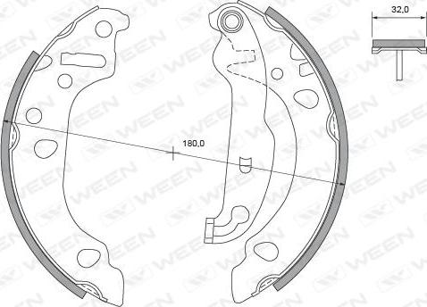 Ween 152-2351 - Kit ganasce freno autozon.pro