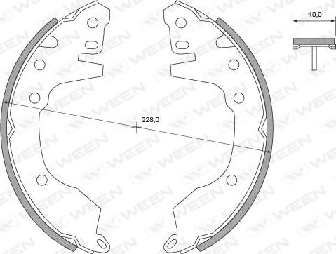 Ween 152-2365 - Kit ganasce freno autozon.pro