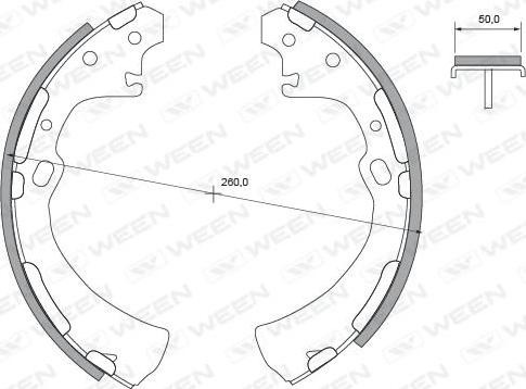 Ween 152-2361 - Kit ganasce freno autozon.pro