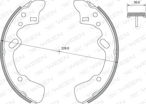 Ween 152-2368 - Kit ganasce freno autozon.pro