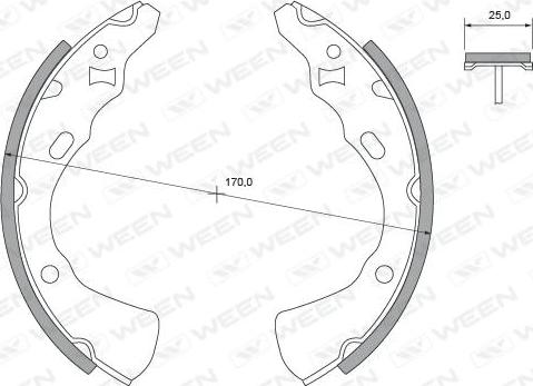 Ween 152-2367 - Kit ganasce freno autozon.pro