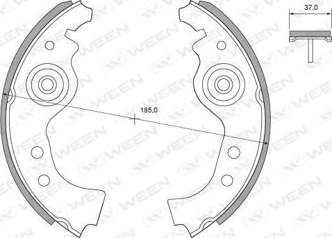 Ween 152-2309 - Kit ganasce freno autozon.pro