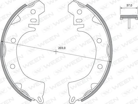 Ween 152-2304 - Kit ganasce freno autozon.pro