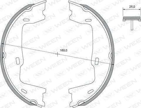 Ween 152-2306 - Kit ganasce, Freno stazionamento autozon.pro