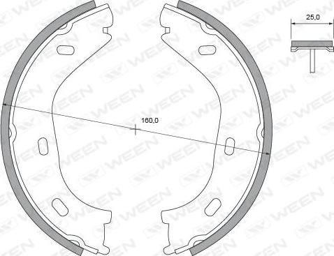 Ween 152-2301 - Kit ganasce, Freno stazionamento autozon.pro