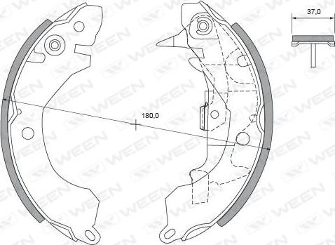 Ween 152-2308 - Kit ganasce freno autozon.pro