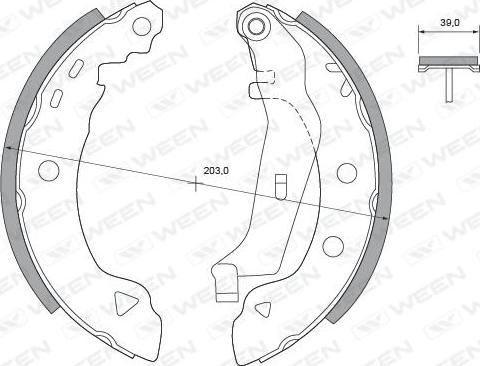 Ween 152-2310 - Kit ganasce freno autozon.pro