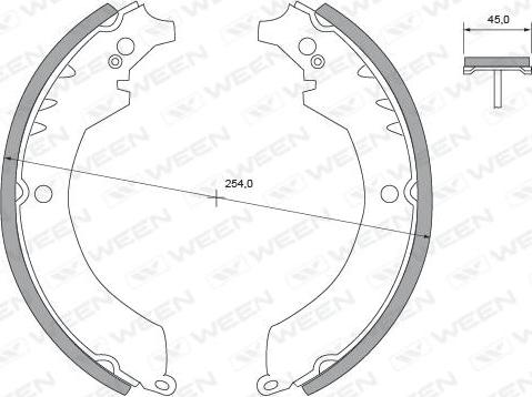 Ween 152-2317 - Kit ganasce freno autozon.pro