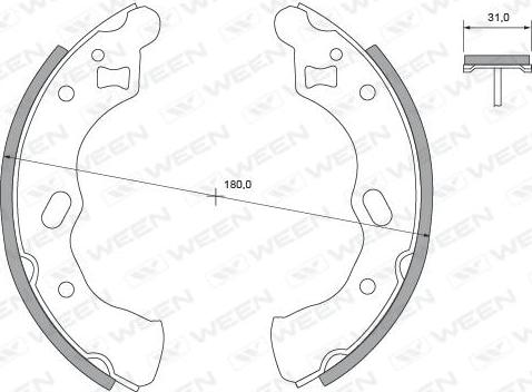 Ween 152-2389 - Kit ganasce freno autozon.pro