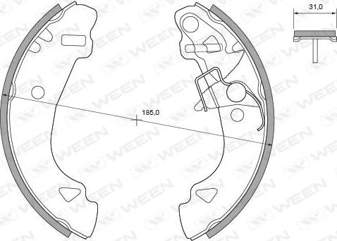 Ween 152-2384 - Kit ganasce freno autozon.pro