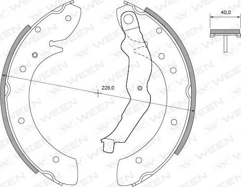 Ween 152-2385 - Kit ganasce freno autozon.pro