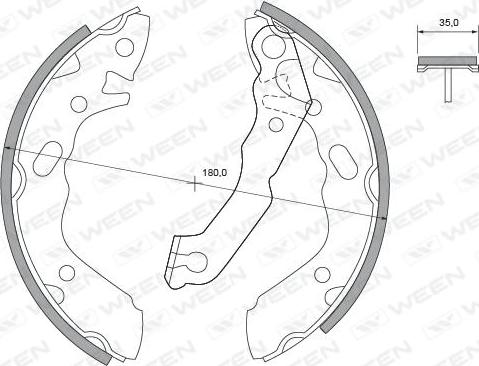 Ween 152-2386 - Kit ganasce freno autozon.pro